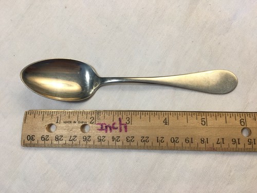 Vintage Durham Silver Metal Serving Spoon 6" Flatware - Afbeelding 1 van 11