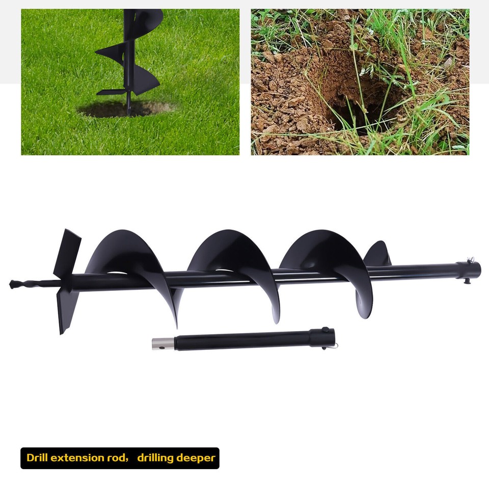 Dirt Hole Drill Auger Head Spiral Hole Drill Garden Yard Earth Planter