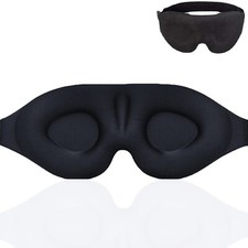 Sleep Eye Mask for Men Women 3D Contoured Cup Sleeping Mask Soft Comfort Travel