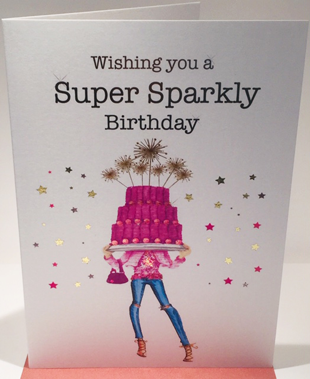 Cake Happy Birthday Greeting Card  - Blank Inside - Rush Design