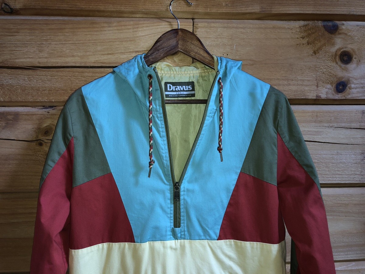 Dravus Mens Pullover Sz S Oversized 1/4 Zip Hooded Jacket