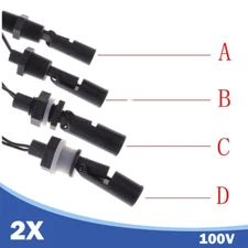 2x100V Side Mount Horizontal Water Level Sensor Sensing Liquid Float Switch Tank