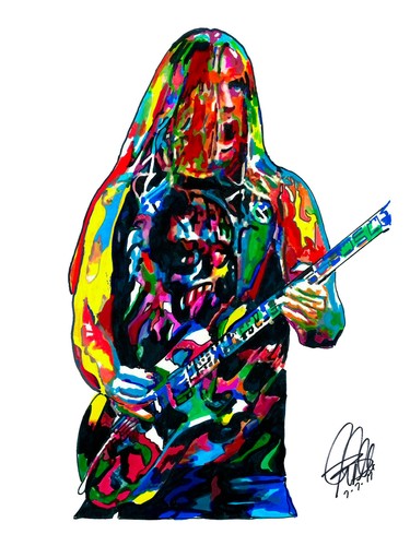 Jeff Hanneman Slayer Guitar Thrash Metal Poster Print Wall Art 18x24 - Picture 2 of 7