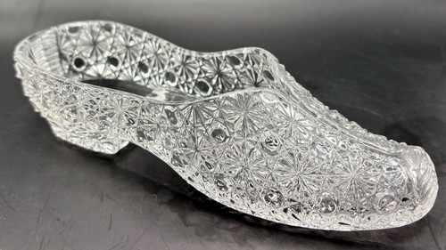 Zwei Bryce Brothers Klarglas Slipper Gänseblümchen Knopf Muster Pat'd Okt 19 1886 7" - Bild 2 von 11