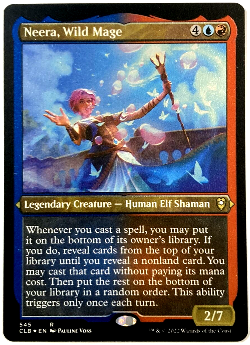 MTG Neera, Wild Mage *FOIL ETCHED* Battle for Baldur's Gate 545 NM