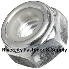 (100) 1/2-20 Nylon Insert Lock Nut Thin / Jam Half thick NTE Series Fine Thread