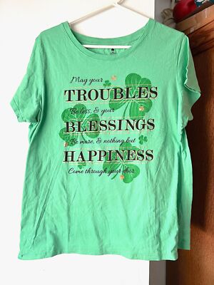 Clover Leaf  2X T-Shirt Green