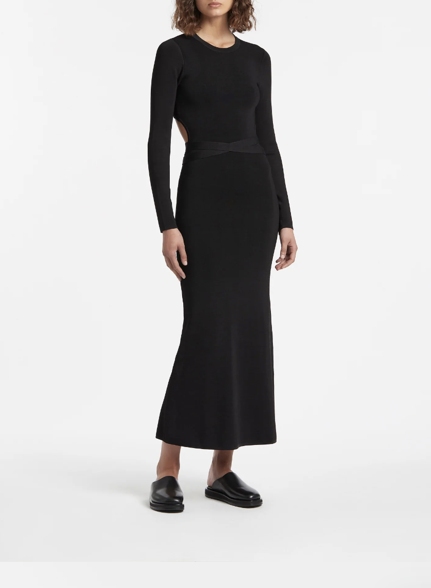 sir black dress Sir the Label Giacomo Maxi Black – shortandsweethire main image 1