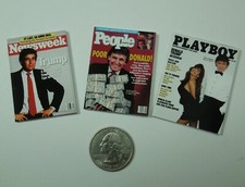 Casa delle bambole miniatura scala 1" 1/6 Trump riviste - 3 riviste: Playboy People 