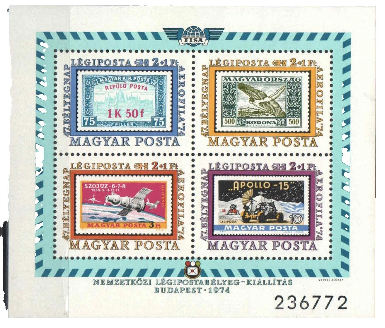 Aviation Decimal Hungarian Stamps
