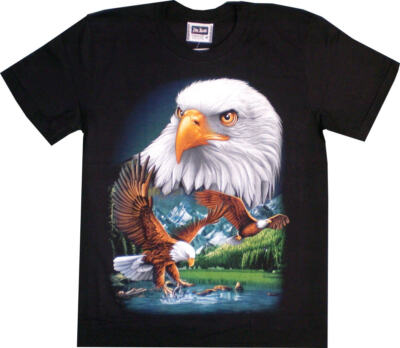T-Shirt, schwarzes Shirt, Rock-EAGLE-Shirt, Adler Seeadler  - 2 Motive - M+XL