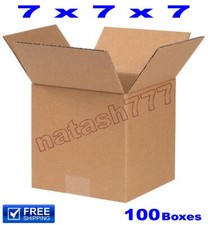 100 - 7x7x7 Cardboard Boxes 32ECT Mailing Packing Shipping Corrugated Carton