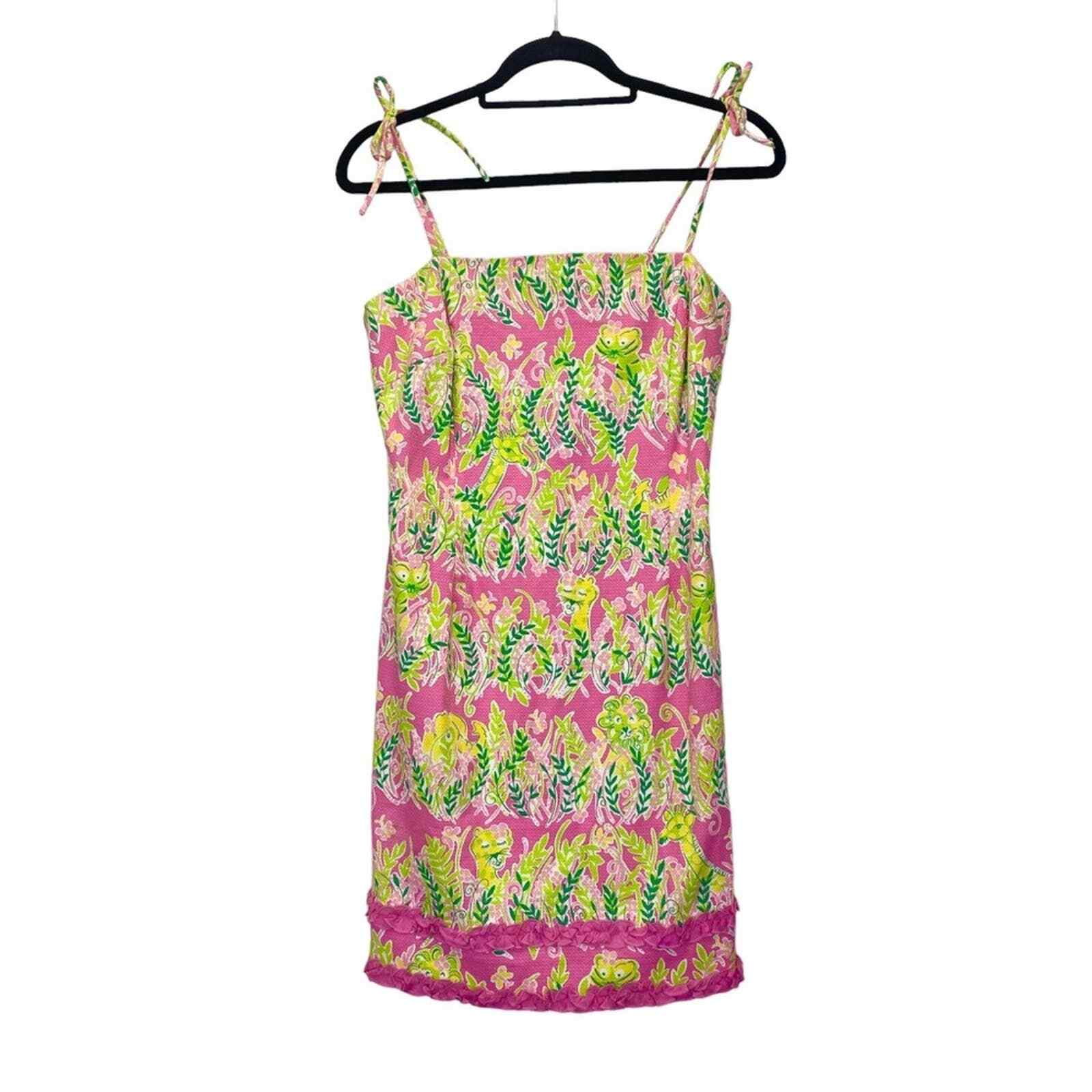 FILA Sundress Lilly Pulitzer Millionaire Row taglia 8 Barbicore animali della giungla preppy