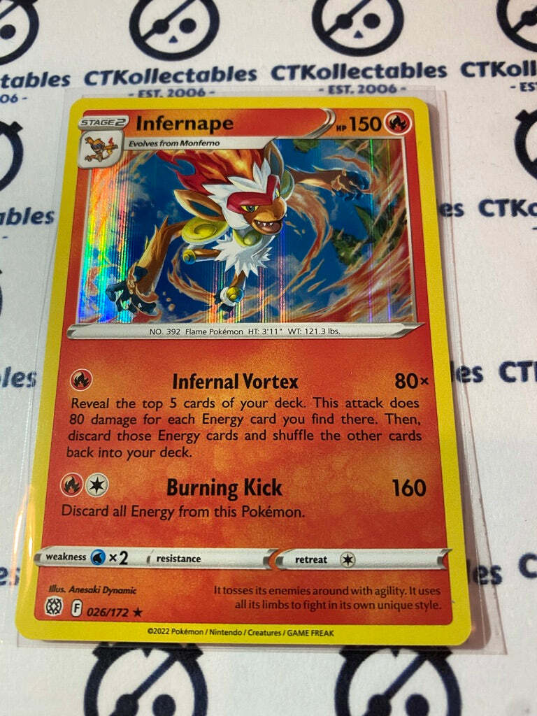 Infernape #026/172 Holo Rare Pokmon Card Brilliant Stars | eBay Australia