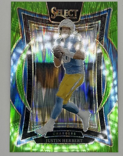 2024 Panini Select Football Justin Herbert #41 Lime Green Shock Concourse /599