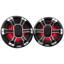 MTX PS65C Powersports 6.5" 85W RMS 4Ω Coaxial Speaker Pair RGB Lighting IP-67 Gr