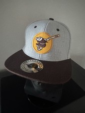 RETRO CLASSIC SAN DIEGO PADRES LOGO ADULT SIZE GRAY BROWN SNAPBACK HAT NEW