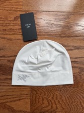 Arc'teryx Rho Lightweight Microfleece Toque Beanie White S/M New 100 Authentic