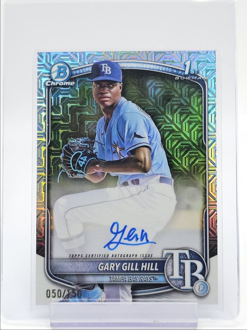 GARY GILL HILL 2025 BOWMAN CHROME 1ST AUTOGRAPH HTA CHOICE AUTO /150 Q2754