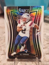 K.J. OSBORN /35 WHITE PRIZM NEW ENGLAND PATRIOTS 2024 PANINI SELECT SP