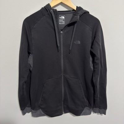 The North Face Tekware Full Zip Hoodie Mens Medium Black FlashDry Fleece Jacket