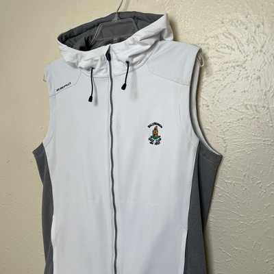 Zero Restriction Vest Mens S White Hooded Full Zip Ballybunion Golf Club 1893