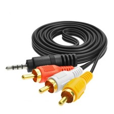 Top-Quality 3.5 to RCA Male Audio Video AV Cable Wire Cord 1M 3.5mm Jack Plug-US