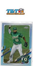 Marcus Semien 2021 Topps Chrome Refractor #8 Oakland Athletics 32a