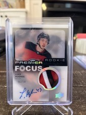 2023-24 Premier Focus Luke Hughes RC RPA #PFR-LH Auto Patch /50