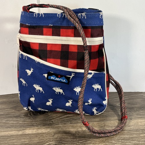 KAVU Keepsake Rack N Roll Rope Sling Shoulder Bag Crossbody Purse Moose - Picture 1 of 10