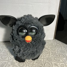 2012 Furby Boom Charcoal Solid Black Bat Interactive Toy Tested Works