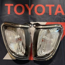 Chrome Trim Clear Front Corner Lights Lamps For 2001-2004 Toyota Tacoma Pair