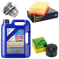 MotoröL Filter Set 5W-40 5 Liter + ÖLablassschraube FüR Renault Clio III Modus