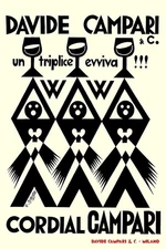 Poster poster advertising print aperitif Bitter Campari Milano 50x70 cm.