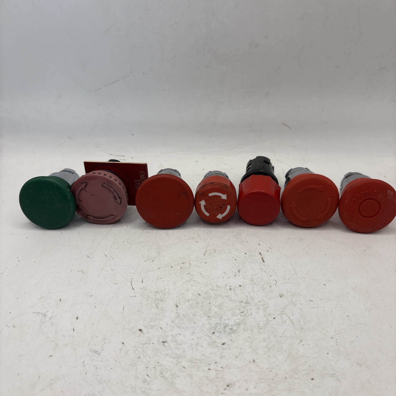 Lot Of 7 Assorted Buttons And Switches Of Various Kinds