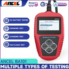 ANCEL BA101 12V Car Battery Tester Load Capacity Charging Cranking Analyzer 