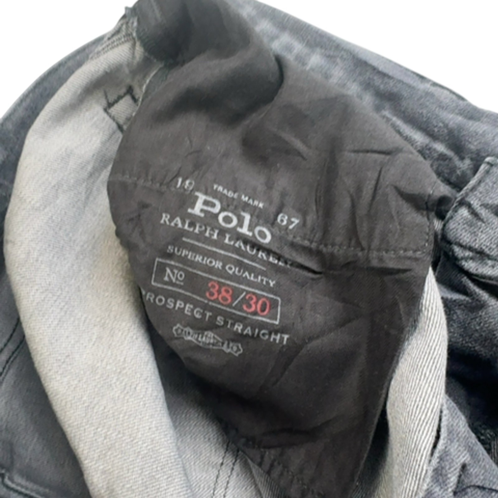 Polo Ralph Lauren Prospect Straight Jeans Mens W38 L30 Y2K Grey Denim Trousers image 5