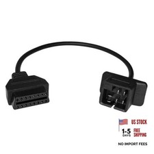 OBD1 to OBD2 Adapter for Chrysler 6pin to 16pin Diagnostic Scanner Black