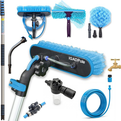 #ad 28 foot pressure washing kit including a soap dispenser brushes $159.00