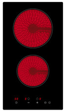 2 Zones Build-in Ceramic hob 2900W, Domino Electric Hob, Childlock ,Timer,Black