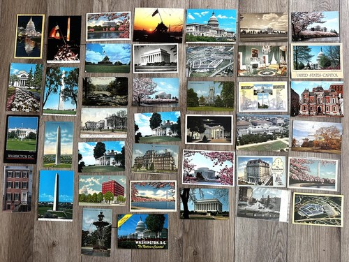 Washington DC Postcards Lot of 53 (14 are foldout) Linen+ 1908-1988 Used Unused