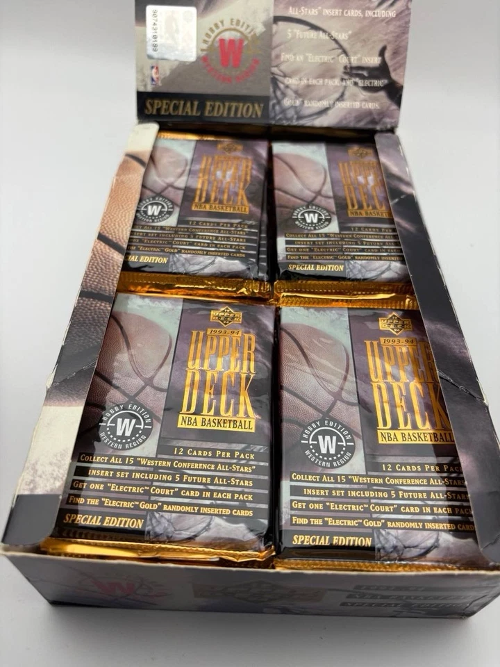 Caja de baloncesto UD edición especial región occidental 1993-94 abierta 32 paquetes Foto 3 de 4