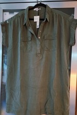 Velvet Heart Women's Plus Size 2X Forest geen Tencel Short  Sleeve Dress 37"Long