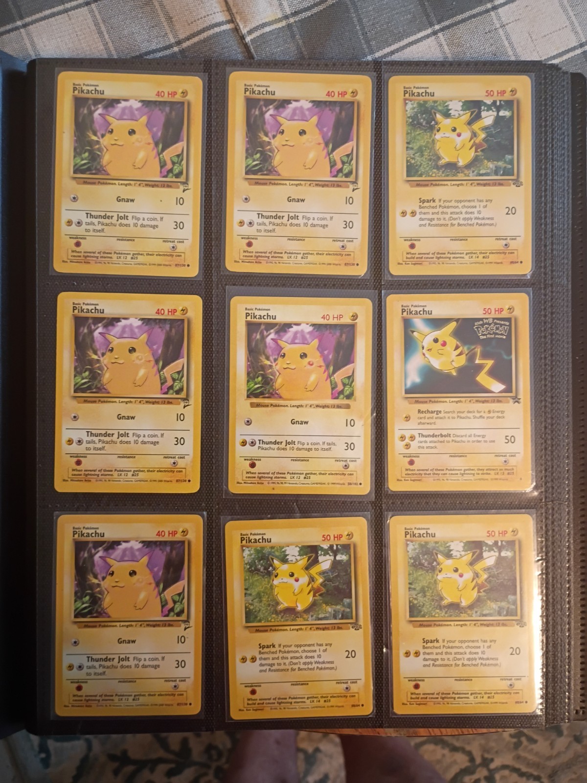 1999 Base base 2  jungle fossil  Promo RED CHEECK Pikachu's  Pokemon Card Lot 31