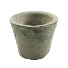 Rustic Terra Cotta Rose Pot Petite Moss Grey Finish Ceramic Planter