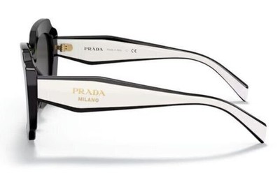 PRADA PR 16YS 09Q5S0 52mm Black White Dark Grey Women display picture 3