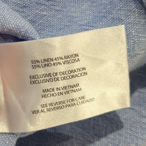 Orvis Button Up Linen Shirt Size XL Blue Light Summer Vacation Loose Relaxed - Picture 8 of 10
