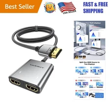 HDMI Splitter 4K UHD, 1 In 2 Out for Seamless Content Duplication