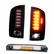 3 Pack LED Rear Light Assembly 3rd Brake Lamp Fits 02-06 Dodge Ram Clear