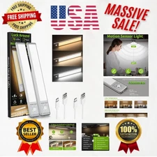 Elegant Motion Sensor Under Cabinet Lighting - 2 Pack Dimmable LED Solution